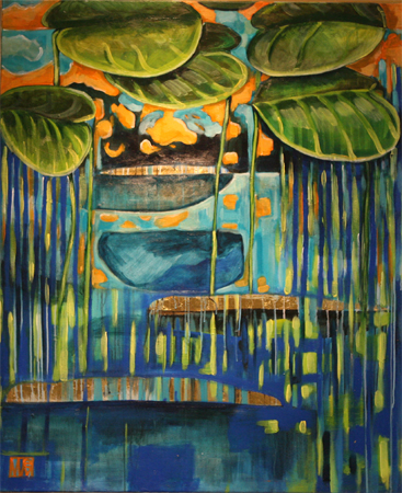 Hippo Lilly Pads by artist Melissa Wen Mitchell